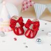 imageFelix ampamp Flora Baby Dress Shoes  Infant Baby Girls Mary Jane Flats Moccasinss Soft Sole Walking Crib ShoesBn34red