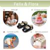 imageFelix ampamp Flora Baby Dress Shoes  Infant Baby Girls Mary Jane Flats Moccasinss Soft Sole Walking Crib ShoesBn35black