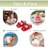 imageFelix ampamp Flora Baby Dress Shoes  Infant Baby Girls Mary Jane Flats Moccasinss Soft Sole Walking Crib ShoesBn35red