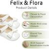 imageFelix ampamp Flora Baby Dress Shoes  Infant Baby Girls Mary Jane Flats Moccasinss Soft Sole Walking Crib ShoesBn35white