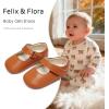imageFelix ampamp Flora Baby Dress Shoes  Infant Baby Girls Mary Jane Flats Moccasinss Soft Sole Walking Crib ShoesBn43brown