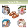 imageFelix ampamp Flora Baby Dress Shoes  Infant Baby Girls Mary Jane Flats Moccasinss Soft Sole Walking Crib ShoesBn43brown