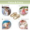 imageFelix ampamp Flora Baby Dress Shoes  Infant Baby Girls Mary Jane Flats Moccasinss Soft Sole Walking Crib ShoesBn43gold