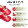 imageFelix ampamp Flora Baby Dress Shoes  Infant Baby Girls Mary Jane Flats Moccasinss Soft Sole Walking Crib ShoesBn43red