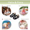 imageFelix ampamp Flora Soft Sole Baby Shoes  Infant Baby Girls Ballet Flats Moccasinss Rubber Sole Walking Crib ShoesBn37black