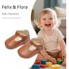 imageFelix ampamp Flora Soft Sole Baby Shoes  Infant Baby Girls Ballet Flats Moccasinss Rubber Sole Walking Crib ShoesBn37brown