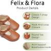 imageFelix ampamp Flora Soft Sole Baby Shoes  Infant Baby Girls Ballet Flats Moccasinss Rubber Sole Walking Crib ShoesBn37brown