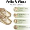 imageFelix ampamp Flora Soft Sole Baby Shoes  Infant Baby Girls Ballet Flats Moccasinss Rubber Sole Walking Crib ShoesBn37gold