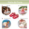 imageFelix ampamp Flora Soft Sole Baby Shoes  Infant Baby Girls Ballet Flats Moccasinss Rubber Sole Walking Crib ShoesBn37red