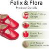 imageFelix ampamp Flora Soft Sole Baby Shoes  Infant Baby Girls Ballet Flats Moccasinss Rubber Sole Walking Crib ShoesBn37red
