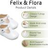 imageFelix ampamp Flora Soft Sole Baby Shoes  Infant Baby Girls Ballet Flats Moccasinss Rubber Sole Walking Crib ShoesBn37white
