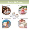 imageFelix ampamp Flora Soft Sole Baby Shoes  Infant Baby Girls Ballet Flats Moccasinss Rubber Sole Walking Crib ShoesBn37white