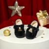 imageFelix ampamp Flora Soft Sole Baby Shoes  Infant Baby Girls Ballet Flats Moccasinss Rubber Sole Walking Crib ShoesBn38black