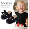 imageFelix ampamp Flora Soft Sole Baby Shoes  Infant Baby Girls Ballet Flats Moccasinss Rubber Sole Walking Crib ShoesBn38black