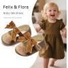 imageFelix ampamp Flora Soft Sole Baby Shoes  Infant Baby Girls Ballet Flats Moccasinss Rubber Sole Walking Crib ShoesBn38brown