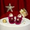 imageFelix ampamp Flora Soft Sole Baby Shoes  Infant Baby Girls Ballet Flats Moccasinss Rubber Sole Walking Crib ShoesBn38burgundy
