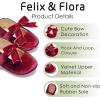 imageFelix ampamp Flora Soft Sole Baby Shoes  Infant Baby Girls Ballet Flats Moccasinss Rubber Sole Walking Crib ShoesBn38burgundy