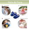 imageFelix ampamp Flora Soft Sole Baby Shoes  Infant Baby Girls Ballet Flats Moccasinss Rubber Sole Walking Crib ShoesBn38navy Blue