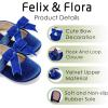 imageFelix ampamp Flora Soft Sole Baby Shoes  Infant Baby Girls Ballet Flats Moccasinss Rubber Sole Walking Crib ShoesBn38navy Blue