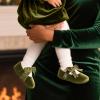 imageFelix ampamp Flora Soft Sole Baby Shoes  Infant Baby Girls Ballet Flats Moccasinss Rubber Sole Walking Crib ShoesBn38olive Green