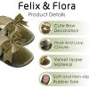 imageFelix ampamp Flora Soft Sole Baby Shoes  Infant Baby Girls Ballet Flats Moccasinss Rubber Sole Walking Crib ShoesBn38olive Green