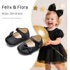 imageFelix ampamp Flora Soft Sole Baby Shoes  Infant Baby Girls Ballet Flats Moccasinss Rubber Sole Walking Crib ShoesBn39black