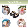 imageFelix ampamp Flora Soft Sole Baby Shoes  Infant Baby Girls Ballet Flats Moccasinss Rubber Sole Walking Crib ShoesBn39black