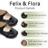 imageFelix ampamp Flora Soft Sole Baby Shoes  Infant Baby Girls Ballet Flats Moccasinss Rubber Sole Walking Crib ShoesBn39black