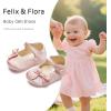 imageFelix ampamp Flora Soft Sole Baby Shoes  Infant Baby Girls Ballet Flats Moccasinss Rubber Sole Walking Crib ShoesBn39pink