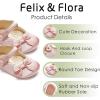 imageFelix ampamp Flora Soft Sole Baby Shoes  Infant Baby Girls Ballet Flats Moccasinss Rubber Sole Walking Crib ShoesBn39pink