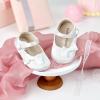 imageFelix ampamp Flora Soft Sole Baby Shoes  Infant Baby Girls Ballet Flats Moccasinss Rubber Sole Walking Crib ShoesBn39white