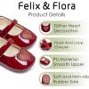 imageFelix ampamp Flora Soft Sole Baby Shoes  Infant Baby Girls Ballet Flats Moccasinss Rubber Sole Walking Crib ShoesBn42pl Burgundy