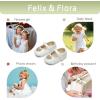 imageFelix ampamp Flora Soft Sole Baby Shoes  Infant Baby Girls Ballet Flats Moccasinss Rubber Sole Walking Crib ShoesBn42pl White