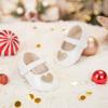 imageFelix ampamp Flora Soft Sole Baby Shoes  Infant Baby Girls Ballet Flats Moccasinss Rubber Sole Walking Crib ShoesBn42pl White