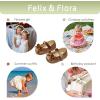 imageFelix ampamp Flora Soft Sole Baby Shoes  Infant Baby Walking Shoes Moccasinss Rubber Sole Crib ShoesBn41brown