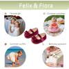 imageFelix ampamp Flora Soft Sole Baby Shoes  Infant Baby Walking Shoes Moccasinss Rubber Sole Crib ShoesBn41burgundy