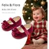 imageFelix ampamp Flora Soft Sole Baby Shoes  Infant Baby Walking Shoes Moccasinss Rubber Sole Crib ShoesBn41burgundy