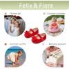 imageFelix ampamp Flora Soft Sole Baby Shoes  Infant Baby Walking Shoes Moccasinss Rubber Sole Crib ShoesBn41red