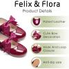 imageFelix ampamp Flora Toddler Flower Girl Dress Shoes  Girl Ballet Flats Party School Shoes WeddingB821burgundy