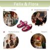 imageFelix ampamp Flora Toddler Flower Girl Dress Shoes  Girl Ballet Flats Party School Shoes WeddingB821burgundy