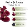 imageFelix ampamp Flora Toddler Girl Dress Shoes  Flower Girl Ballet Flats School Wedding PartyB903velvet Purple