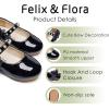 imageFelix ampamp Flora Toddler Girl Dress Shoes  Flower Girl Ballet Flats School Wedding PartyBf13pl Black