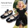 imageFelix ampamp Flora Toddler Girl Dress Shoes  Flower Girl Ballet Flats School Wedding PartyBf13pl Black