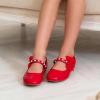 imageFelix ampamp Flora Toddler Girl Dress Shoes  Flower Girl Ballet Flats School Wedding PartyBf13pl Red
