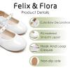 imageFelix ampamp Flora Toddler Girl Dress Shoes  Flower Girl Ballet Flats School Wedding PartyBf13pl White