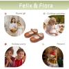 imageFelix ampamp Flora Toddler Girl Dress Shoes  Flower Girl Ballet Flats School Wedding PartyBf19brown