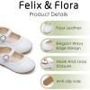 imageFelix ampamp Flora Toddler Girl Dress Shoes  Flower Girl Ballet Flats School Wedding PartyBf19white