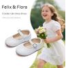 imageFelix ampamp Flora Toddler Girl Dress Shoes  Flower Girl Ballet Flats School Wedding PartyBf19white