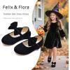 imageFelix ampamp Flora Toddler Girl Dress Shoes  Flower Girl Ballet Flats School Wedding PartySynthetic Suede Black