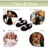 imageFelix ampamp Flora Toddler Girl Dress Shoes  Flower Girl Ballet Flats School Wedding PartySynthetic Suede Black
